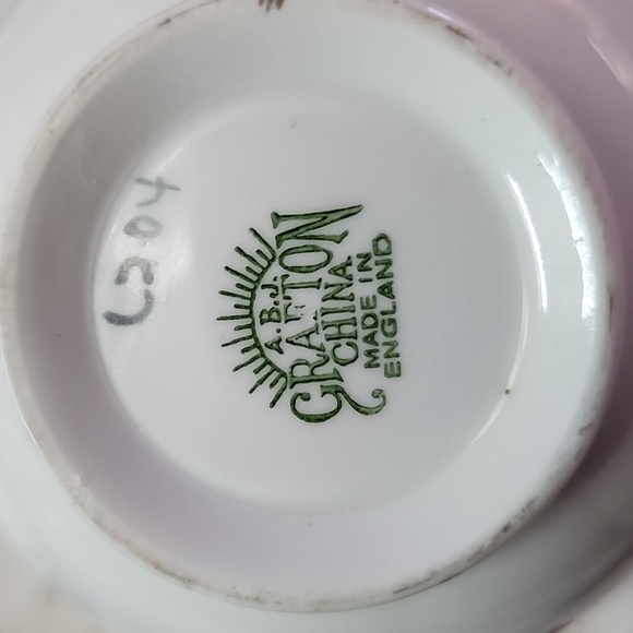 Royal Grafton Vintage Teacup and Saucer Hand Painted Green - Picture 8 of 8